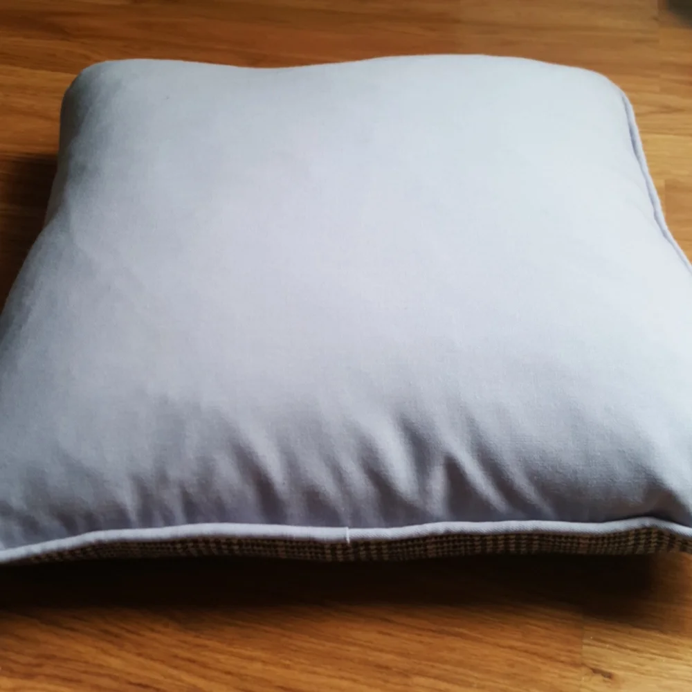 NWT, Boutique wool blend plaid and lilac pillow